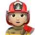 🧑🏼‍🚒 firefighter: medium-light skin tone display on Apple